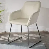 Jeane Dining Chair - Cream, Velvet