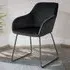 Jeane Set of 2 Dining Chairs - Black, Velvet