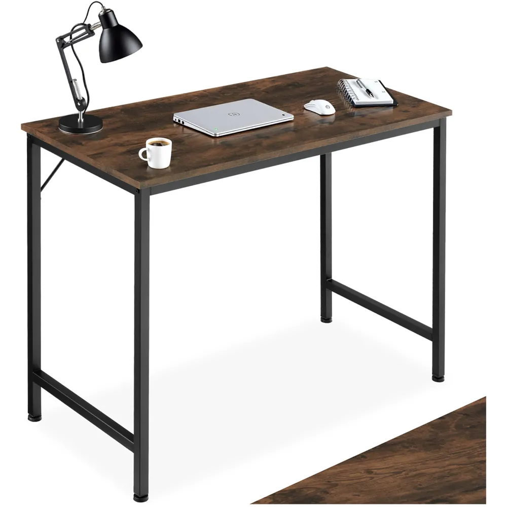 Jenkins Compact Office Desk - Brown, Dark Wood