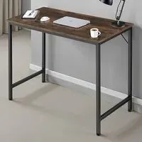 Jenkins Compact Office Desk - Brown, Dark Wood