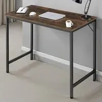 Jenkins Office Desk - Brown, Dark Wood