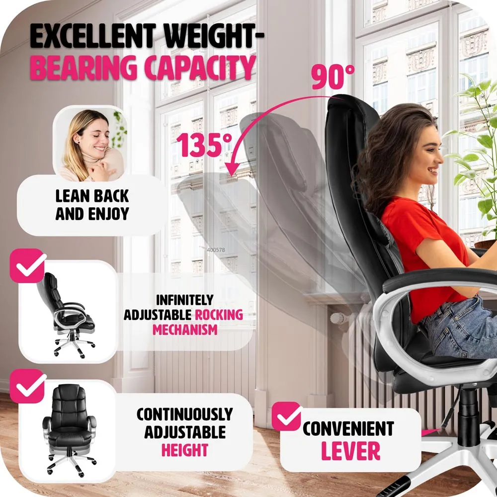 Jonas Height Adjustable Office Chair - Black