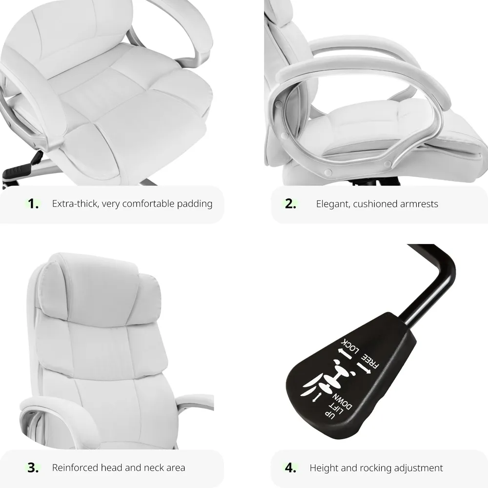 Jonas Height Adjustment Office Chair - White