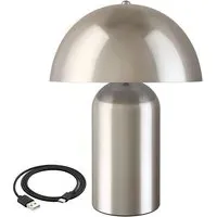 Kade Battery Powered Table Lamp - Silver, Steel