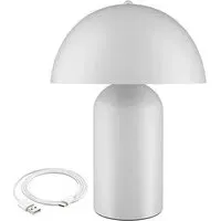 Kade Battery Powered Table Lamp - White, Steel