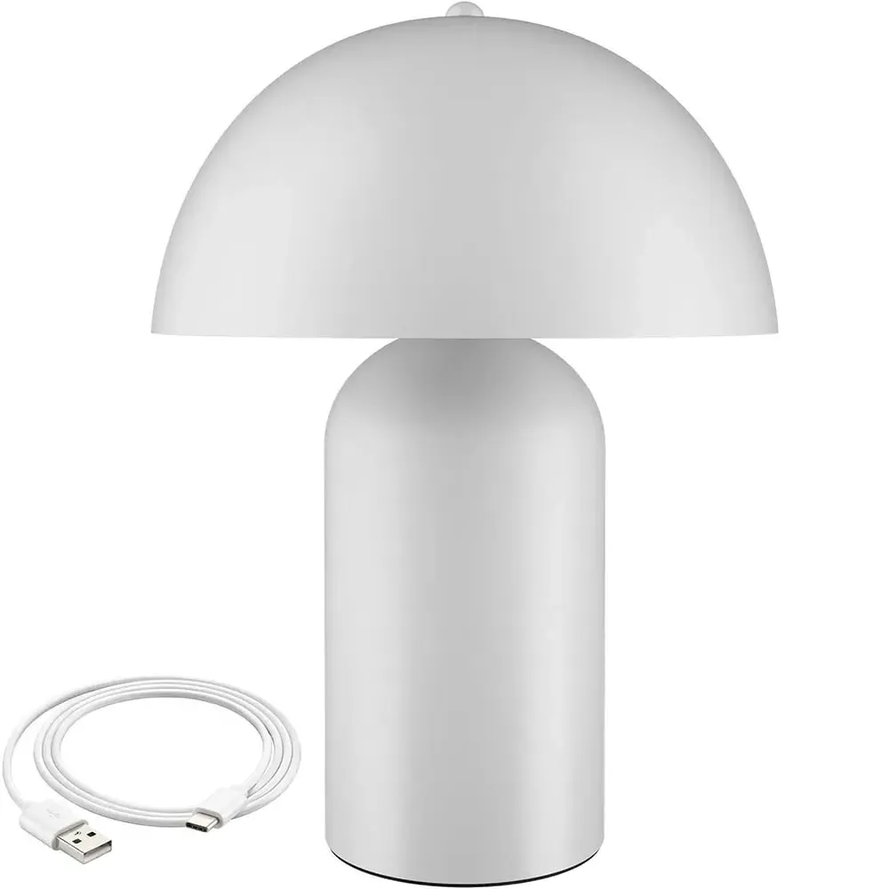Kade Battery Powered Table Lamp - White, Steel