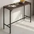 Kerry 2 Seater Industrial High Dining Table - Dark Wood