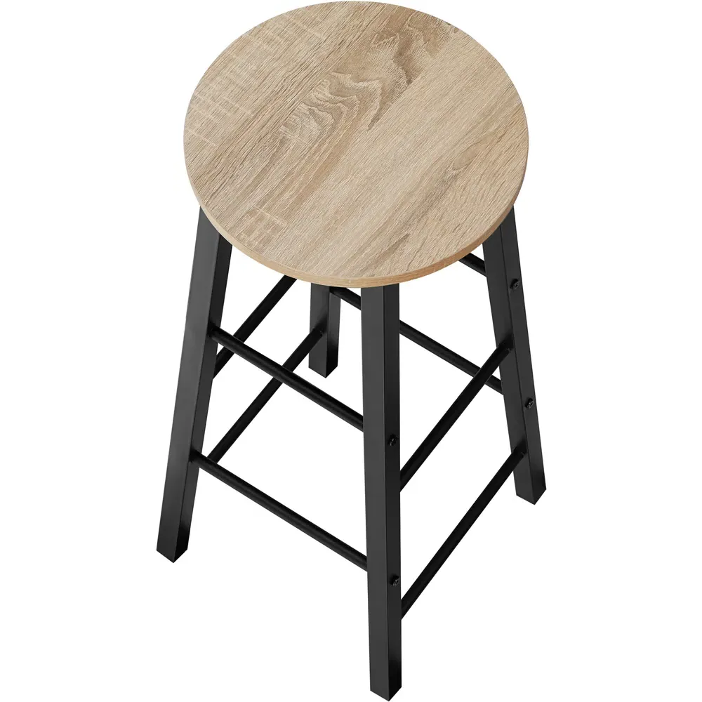 Keynes Set of 2 Bar Stools - Light Oak Sonoma