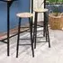 Keynes Set of 2 Bar Stools - Light Oak Sonoma