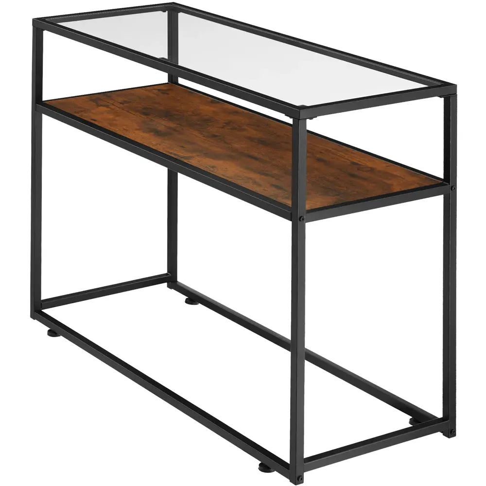 Kilkenny 2 Shelf Console Table - Brown, Glass