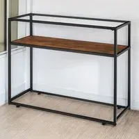 Kilkenny 2 Shelf Console Table - Brown, Glass
