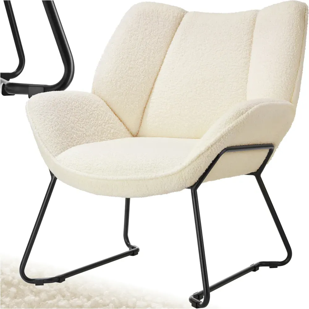 Kjeld Boucle Armchair - Cream