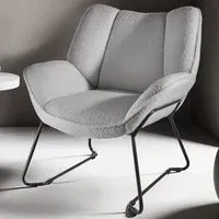 Kjeld Boucle Armchair - Light Grey