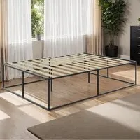 Kyoto Double Steel Bed Frame - Black