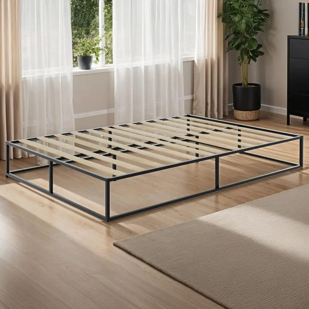 Kyoto Double Steel Bed Frame - Black