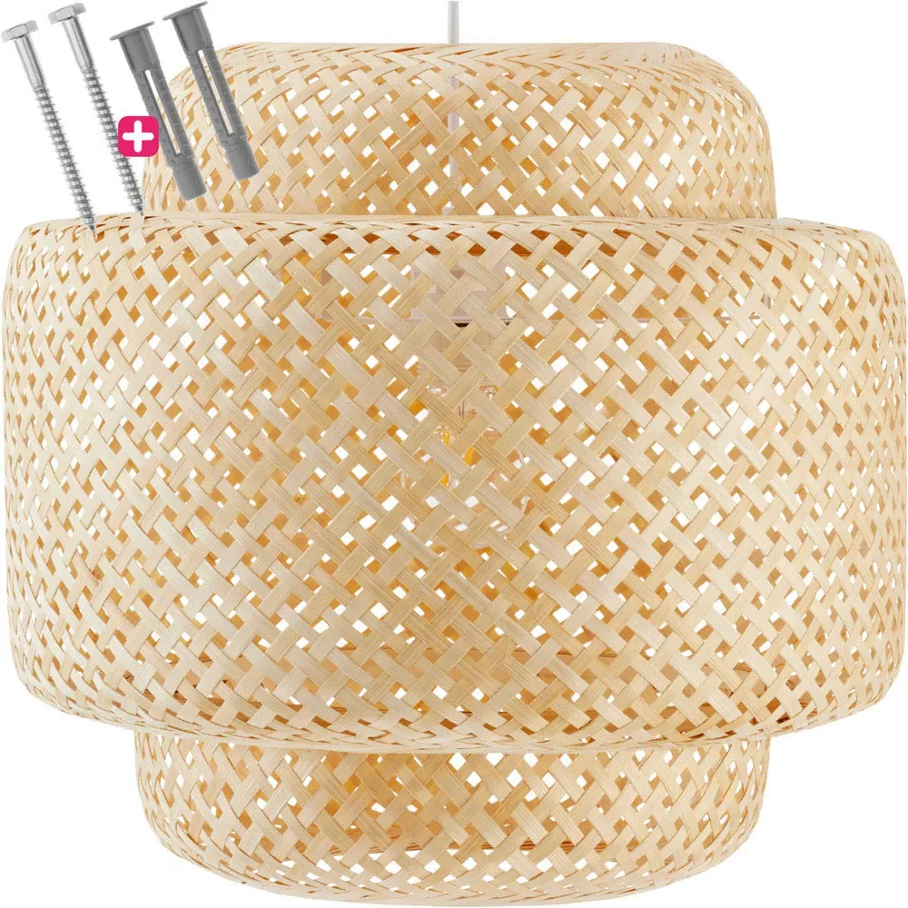 Lignea Lux Bamboo Ceiling Light - Brown