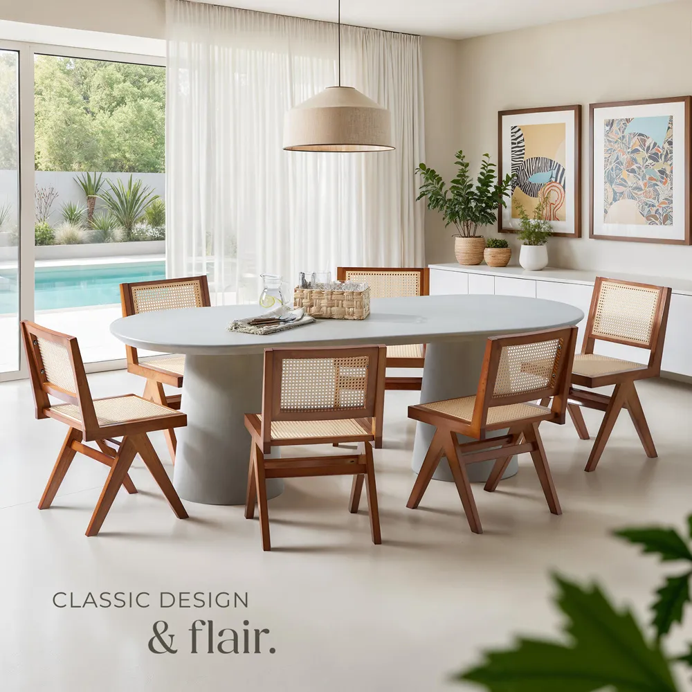 Lizzy Dark Oak Rattan Backrest Accent Chair - Brown