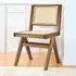 Lizzy Light Oak Rattan Backrest Accent Chair - Brown