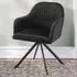 Lona Swivel Armchair - Black, Velvet