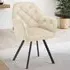 Lucia Quilted Swivel Armchair - Cream, Velvet
