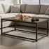 Lynch Industrial Rectangular Coffee Table - Brown, Steel