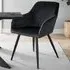 Marilyn Dining Chair - Black, Velvet