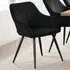Marilyn Dining Chair - Black, Velvet