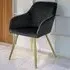 Marilyn Padded Accent Chair - Black, Velvet