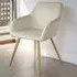 Marilyn Padded Accent Chair - Cream, Velvet