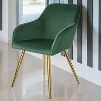 Marilyn Padded Accent Chair - Green, Velvet