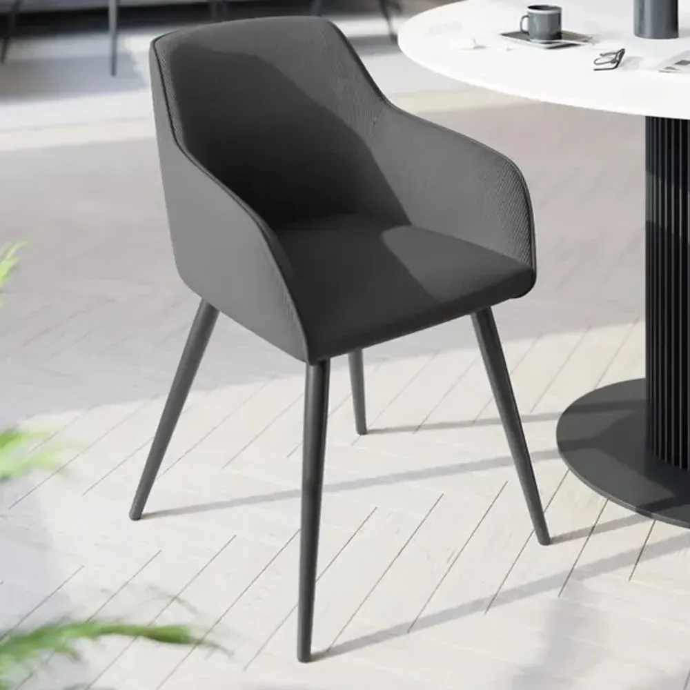 Marilyn Padded Dining Chair - Anthracite, Corduroy image