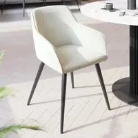 Marilyn Padded Dining Chair - Cream, Corduroy
