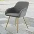 Marilyn Padded Dining Chair - Grey, Corduroy