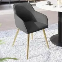Marilyn Padded Dining Chair - Grey, Corduroy