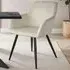 Marilyn Padded Dining Chair with Armrests - Cream, Velvet