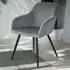Marilyn Set of 2 Dining Chairs - Grey, Velvet
