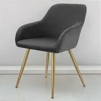 Marilyn Set of 4 Dining Chairs with Armrests - Anthracite