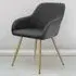 Marilyn Set of 4 Dining Chairs with Armrests - Anthracite