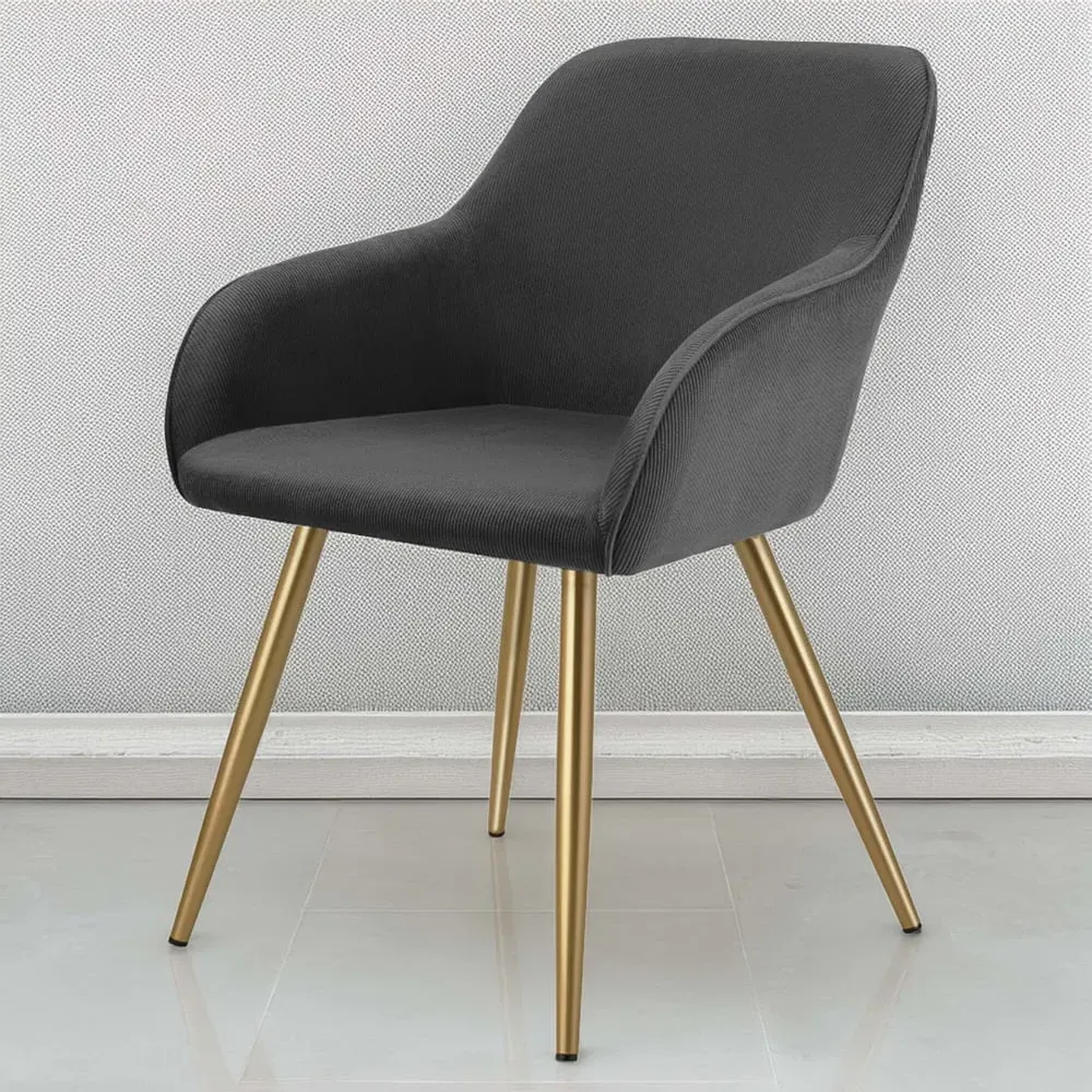 Marilyn Set of 4 Dining Chairs with Armrests - Anthracite image