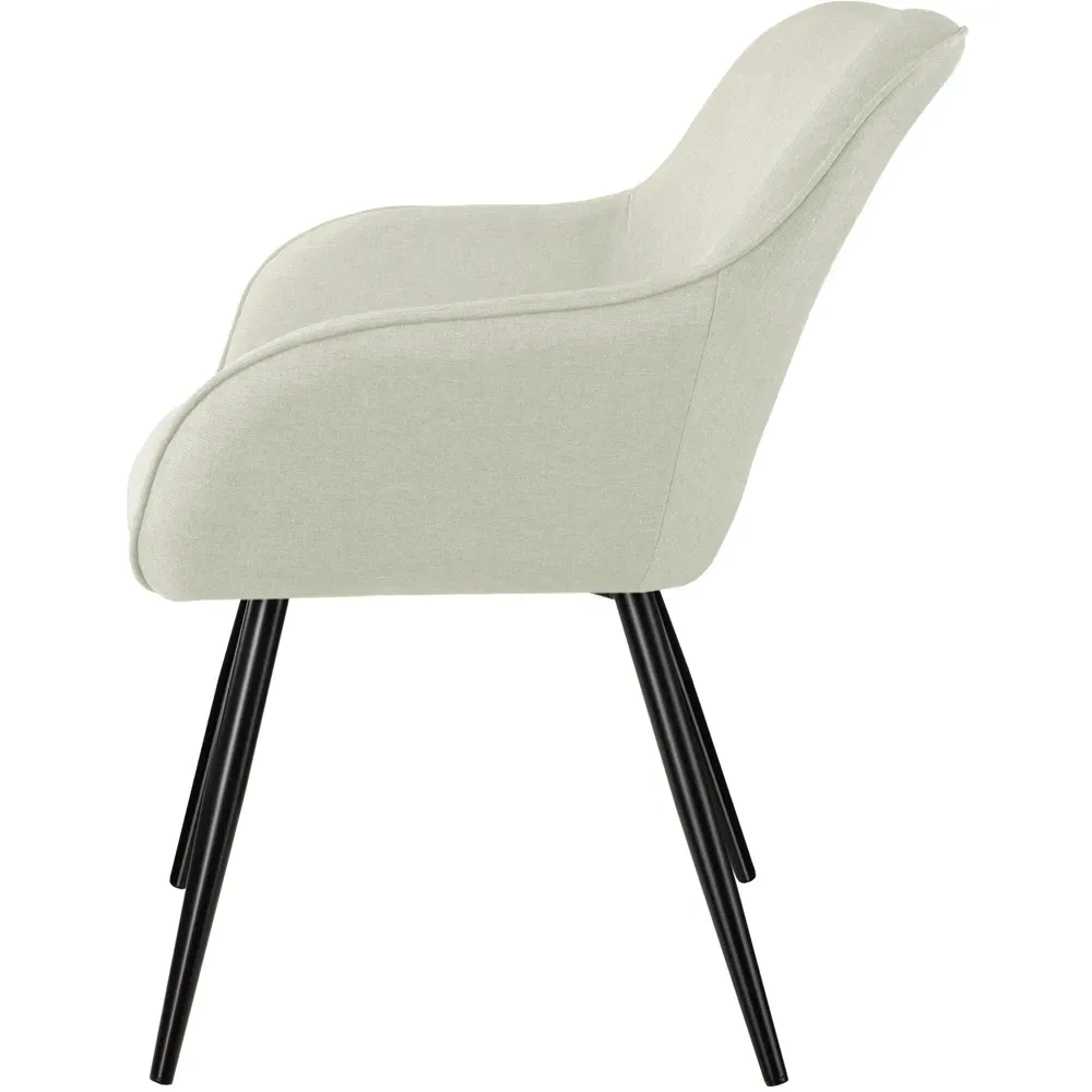 Marilyn Set of 4 Padded Chairs - Cream