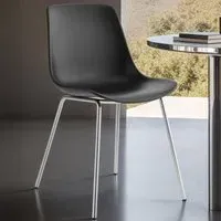 Mave Set of 4 Dining Chairs - Black, Chrome