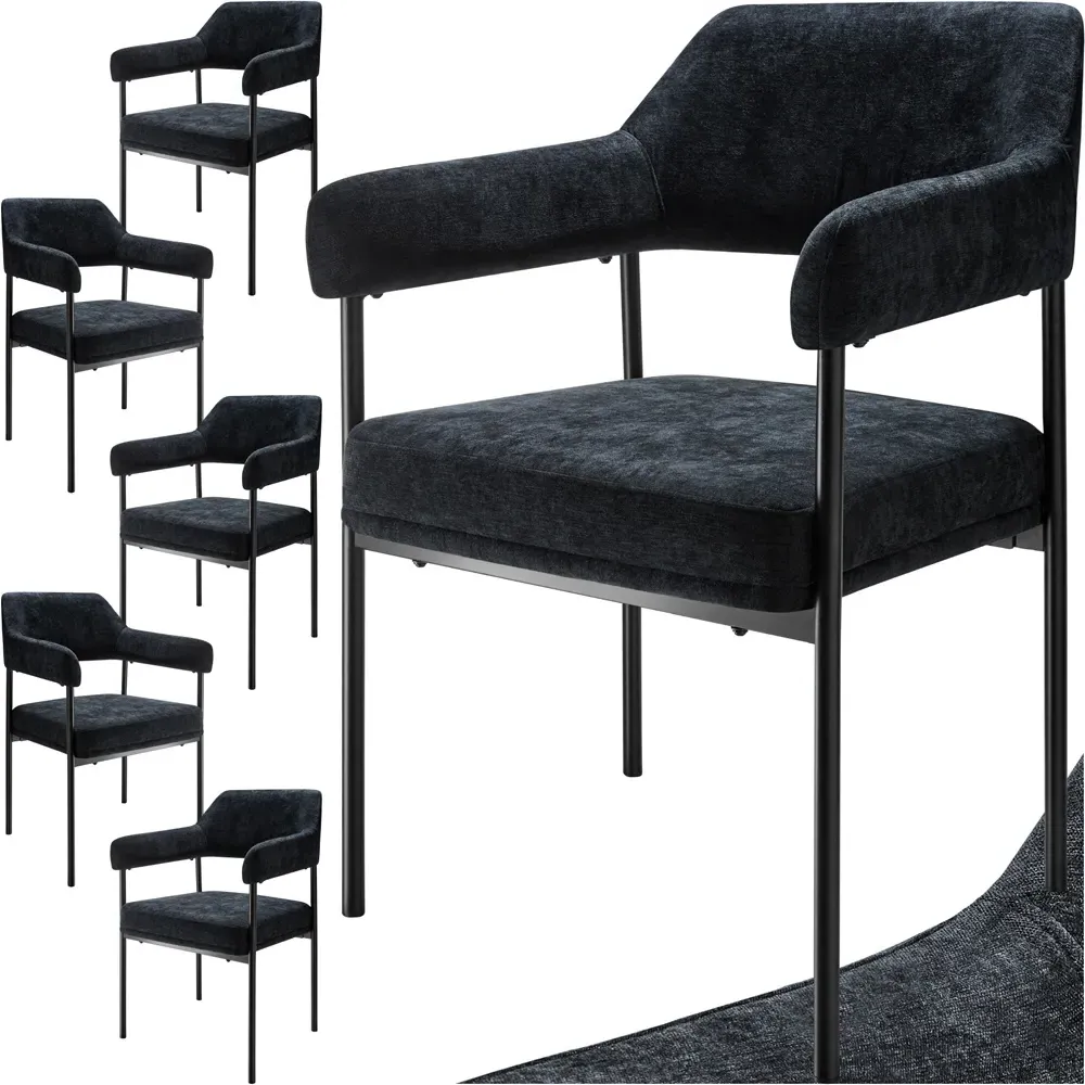 Mave Set of 4 Dining Chairs - Taupe, Chrome