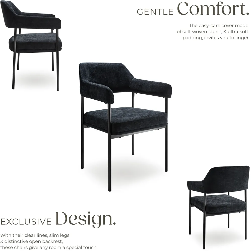 Mave Set of 4 Dining Chairs - Taupe, Chrome