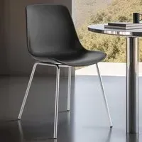 Mave Set of 6 Dining Chairs - Black, Chrome