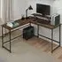 Melrose L-Shaped Corner Office Desk - Brown, Wood