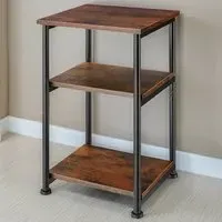 Memphis 2 Shelf Side Table - Brown, Wood