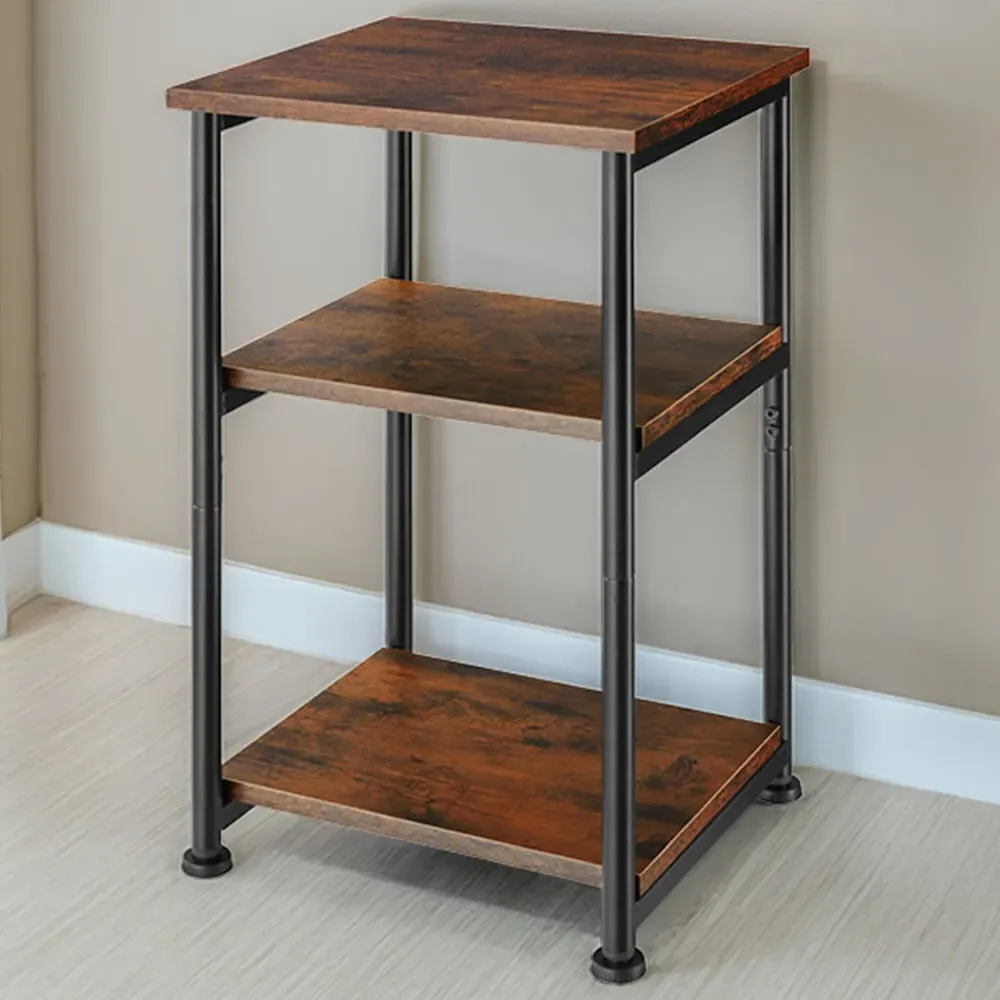 Memphis 2 Shelf Side Table - Brown, Wood