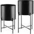 Mine Steel Plant Stand 2 Pack - Black