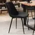 Monroe Set of 2 Dining Chairs - Black, Velvet