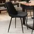 Monroe Set of 4 Dining Chairs - Black, Velvet
